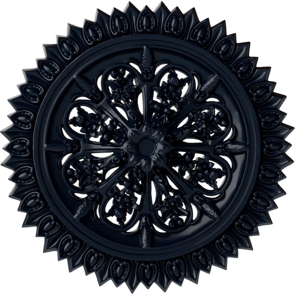 Ekena Millwork Lariah Ceiling Medallion (Fits Canopies up to 1 3/8"), 24 3/4"OD 1 3/8"ID x 3 1/4"P, Midnight Dream CM24LAMDF - main
